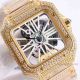 Japan Grade Cartier Santos Bust Down Watch White Skeleton Yellow Gold case (2)_th.jpg